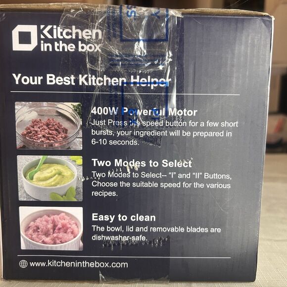 Kitchen In The Box MG01 Silver Black 400W Multifunctional Food Chopper - Picture 6 of 8